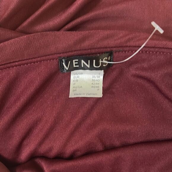 Venus Off-Shoulder Burgundy Ruched Top - Picture 12 of 13